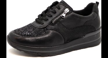 Waldläufer Dames Sneaker Ortho Tritt - 807M01-409-001 Zwart - Wijdte M - Maat 5½ (38.5)