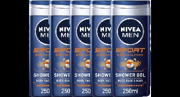 Nivea Douchegel 3in 1 - Men Sport - 5 x 250 ml