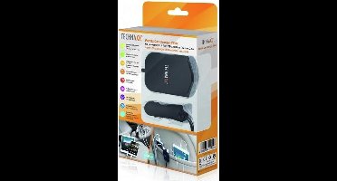 Technaxx TE14(4708) Autolader voor 4 apparaten - 4x 2,4A - 4xUSB - Met klembevestiging - Zwart
