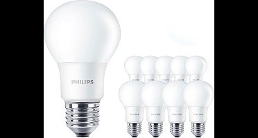 Voordeelpak 10x Philips Corepro LED Lamp E27 Peer Mat 8W 806lm - 830 Warm Wit | Vervangt 60W