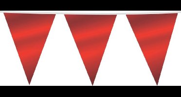 Giga Vlaggenlijn Robijn Rood 30x45cm 10m - Vlaggen XL Groot thema feest festival