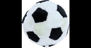 Pluche voetbal met piep - Kleur assorti - 22 cm