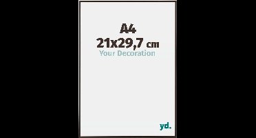 Your Decoration - Fotolijst A4 21x 29,7 cm - Kunststof - Antraciet - Evry