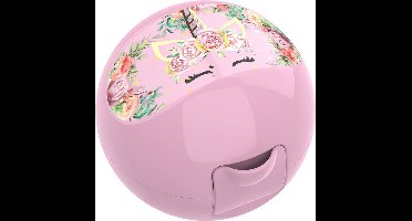 Lunch Buddies appeldoosje Unicorn rond 7x7x7 cm roze. roze