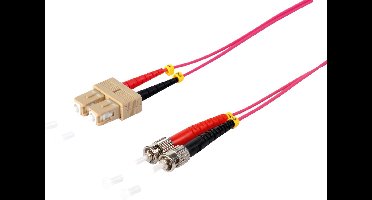 Duplex Patchkabel SC/ST 50/125µ, OM4 violett, 1m