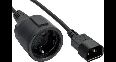 C14 - CEE 7/3 stroomkabel voor UPS/PDU - 3x 0,75mm / zwart - 0,50 meter