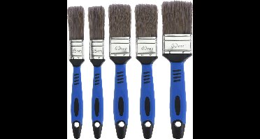 FX Tools Verfkwasten set - 5-delig - plat - 25-40-50 mm - kunststof