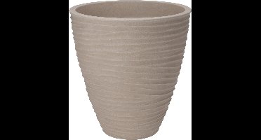 Pro Garden Plantenpot/bloempot Dunes - Tuin - stevig kunststof - zand/beige - D40 x H42 cm