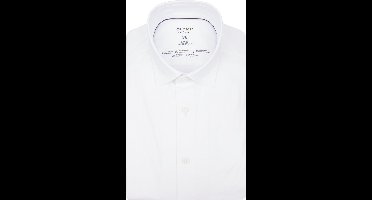 OLYMP Luxor 24/Seven modern fit overhemd - wit tricot - Strijkvriendelijk - Boordmaat: 38