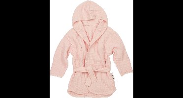 Meyco Baby Uni badjas - pre-washed hydrofiel - soft pink - 86/92
