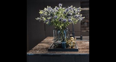 Dienblad - Kaarsenplateau Eikenhout - Vierkant Model - Matzwart - 40 x 40 cm