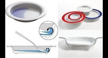 Asymmetrisch bord Ornamin Vital : 15,5 cm (kom) - egaal blauw