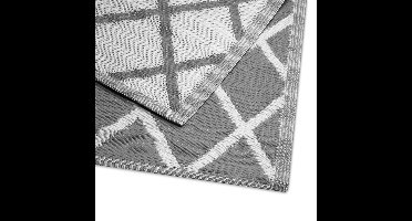 Niceey Buitenkleed - Tuintapijt - Vloerkleed - Buitenkleed - Omkeerbaar - 120x180cm - Grijs/Wit