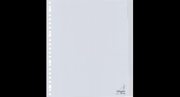 Kangaro tabbladen A4 - extra breed - 5-delig met venster - PP 120 micron - grijs - 23-gaats - G405FM-B