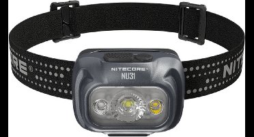 NiteCore NU31 grau Hoofdlamp LED werkt op een accu 550 lm