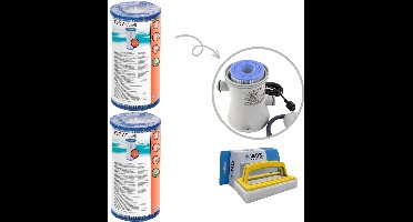 Bestway - Type III filters geschikt voor filterpomp 58389 - 2 stuks & WAYS scrubborstel