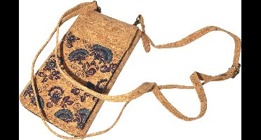 green-goose® Kurk Telefoontasje Portemonnee | Delfs Blauw | 19x11x4 cm | Duurzaam Biologisch Afbreekbaar | Handgemaakt in Portugal