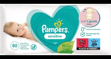 Pampers Billendoekjes Babydoekjes Sensitive XXL pack - 80 Stuks