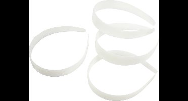Haarbanden, B: 25 mm, wit, 5 stuk/ 1 doos