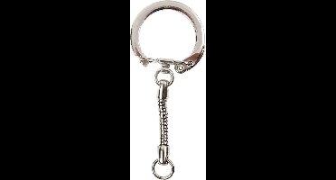 Sleutelhanger met ketting, L: 6 cm, d 2,3 cm, 5 stuk/ 1 doos