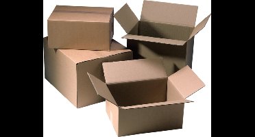 Amerikaanse vouwdoos | golfkarton | 310x220x150mm | enkele golf | bruin | 25 stuks