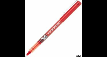 Pen Roller Pilot V-5 Rood 0,3 mm Naald 12 Stuks