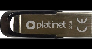 Platinet PMFMS32 USB flash drive 32 GB USB Type-A 2.0 Zwart, Zilver
