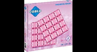 Coblo Pastel Basisplaten 2 stuks - Magnetisch speelgoed - Montessori speelgoed - Bouwplaat - STEM speelgoed - Cadeau kind - Speelgoed 3 jaar t/m 12 jaar