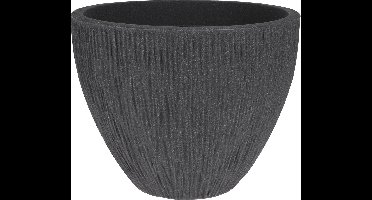 Pro Garden plantenpot/bloempot Pompei - Tuin - kunststof - antraciet grijs - D31 x H32 cm