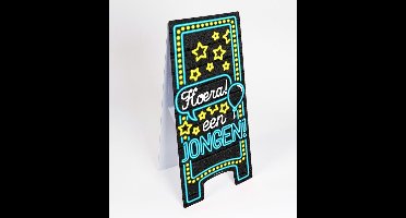 Paper Dreams Waarschuwingsbord It's A Boy! Neon 58 Cm Zwart