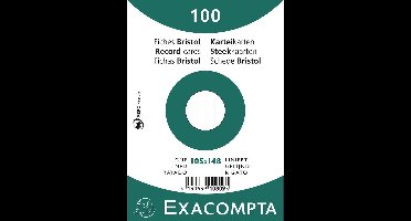 Exacompta systeemkaart gelinieerd - A6 - wit - 100 stuks.