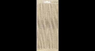 Stickers Goud - Randen Stickers - Zelfklevende Gouden Plakstickers - Decoratieve Stickervellen - DIY Scrapbooking & Kaarten Maken - 10x23 cm - 1 Vel