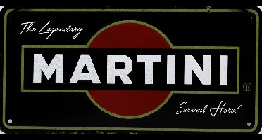 Wandbord - The Legendary Martini Served Here