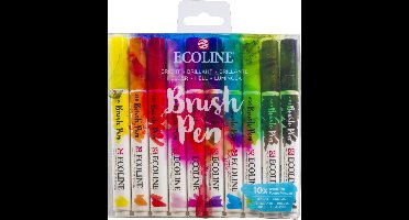 Talens Ecoline Brush Pen - 10 stuks - Helder