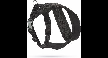 Beeztees nylon sport harnas zwart 15 x 42-50 cm