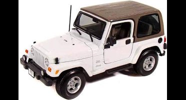 Maisto JEEP WRANGLER SAHARA hard top Wit/beige schaalmodel 1:18