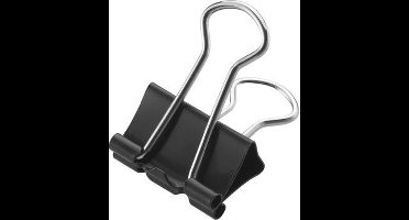 Westcott papierklem - 19mm - metaal - zwart - 12 stuks in doos - AC-E10701