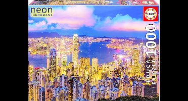 Legpuzzel - Hong Kong Skyline  NEON - 1000 stukjes - Educa Puzzel