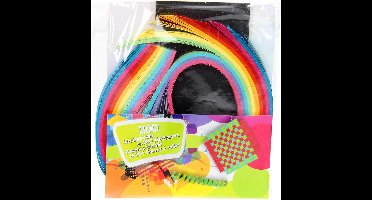 Papieren Vlechtstroken 300 Stuks + 200 Plakfiguren