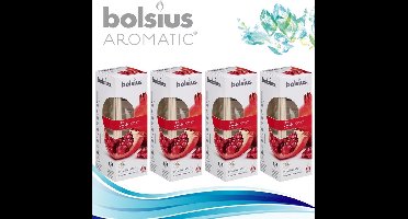 Bolsius Geurstokjes True Scents Pomegranate 4x45 ml - Voordeelverpakking