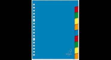 Kangaro tabbladen - A5 - 10-delig blanco PP - 17-gaats - 5 kleuren - A510M