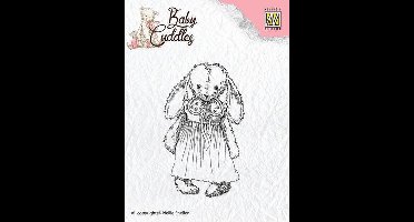 CSBC002 Clear Stamps Baby Cuddles Cuddly girl - stempel Nellie Snellen - konijn meisje