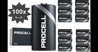 PROCELL  LR20 D Alkaline batterij - 100 Stuks (10 pakjes a 10st) -