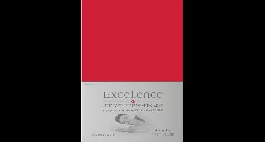 Excellence Jersey Split Topper Hoeslaken - Tweepersoons - 160x200/210 cm - Red