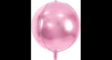 Partydeco - Folieballon rond Roze