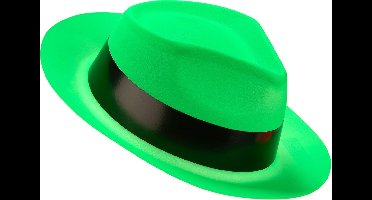 Vegaoo - Groene gangster hoed voor volwassenen