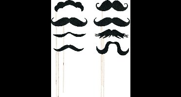 Vegaoo - Photobooth set met 8 snorren