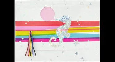 Documentenmap Funtastic PP. met sluitelastiek, pompom en handig tekstkaartje. K-5820230052