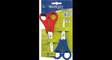 Westcott scharenset - Kids - 2 stuks - rood en blauw - AC-2069-SET