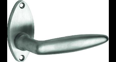 Deurkruk op rozet - Nikkel mat ongelakt - Mi Satori - Mi Satori Krukgarn. Dudok/Elips mat nikkel ongelakt